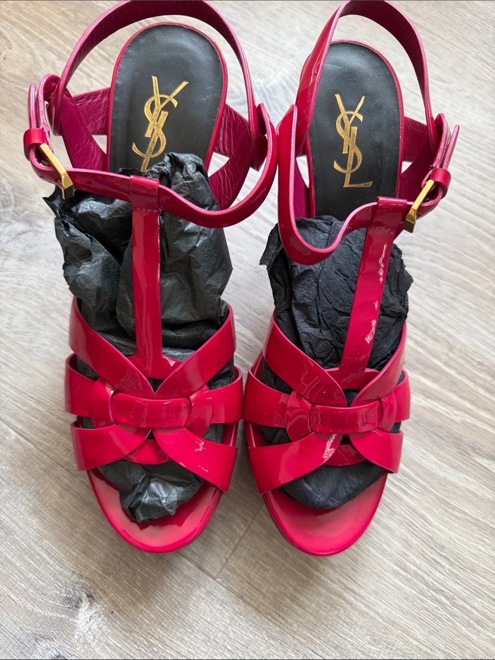 Yves Saint Laurent Tribute Platform Pink Sandals